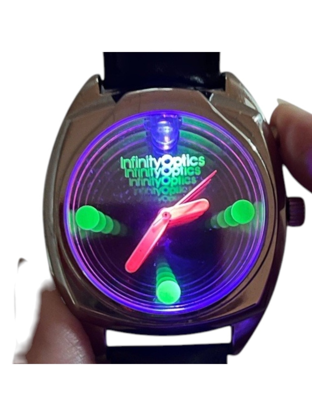 Vintage Y2K Infinity Optics Black Light Watch